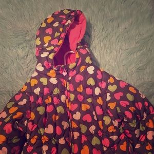 Girls jacket, heart design